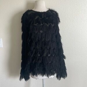 Fringe black long sleeve